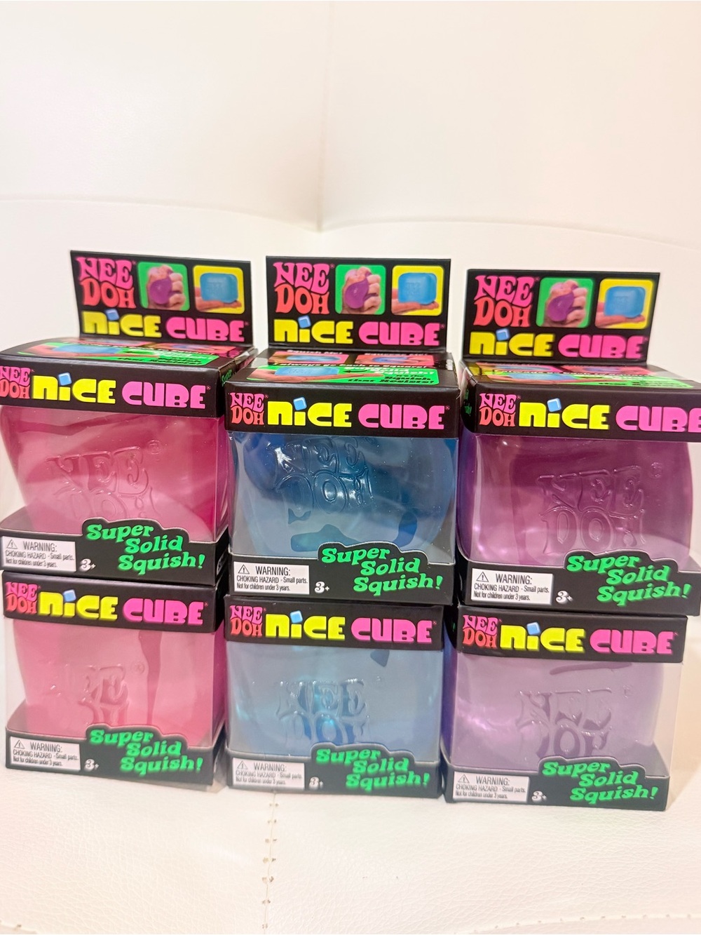 💯Authentic NEEDOH Nice Cube Super Solid Squish -Pink,Blue,Purple ($17/each)